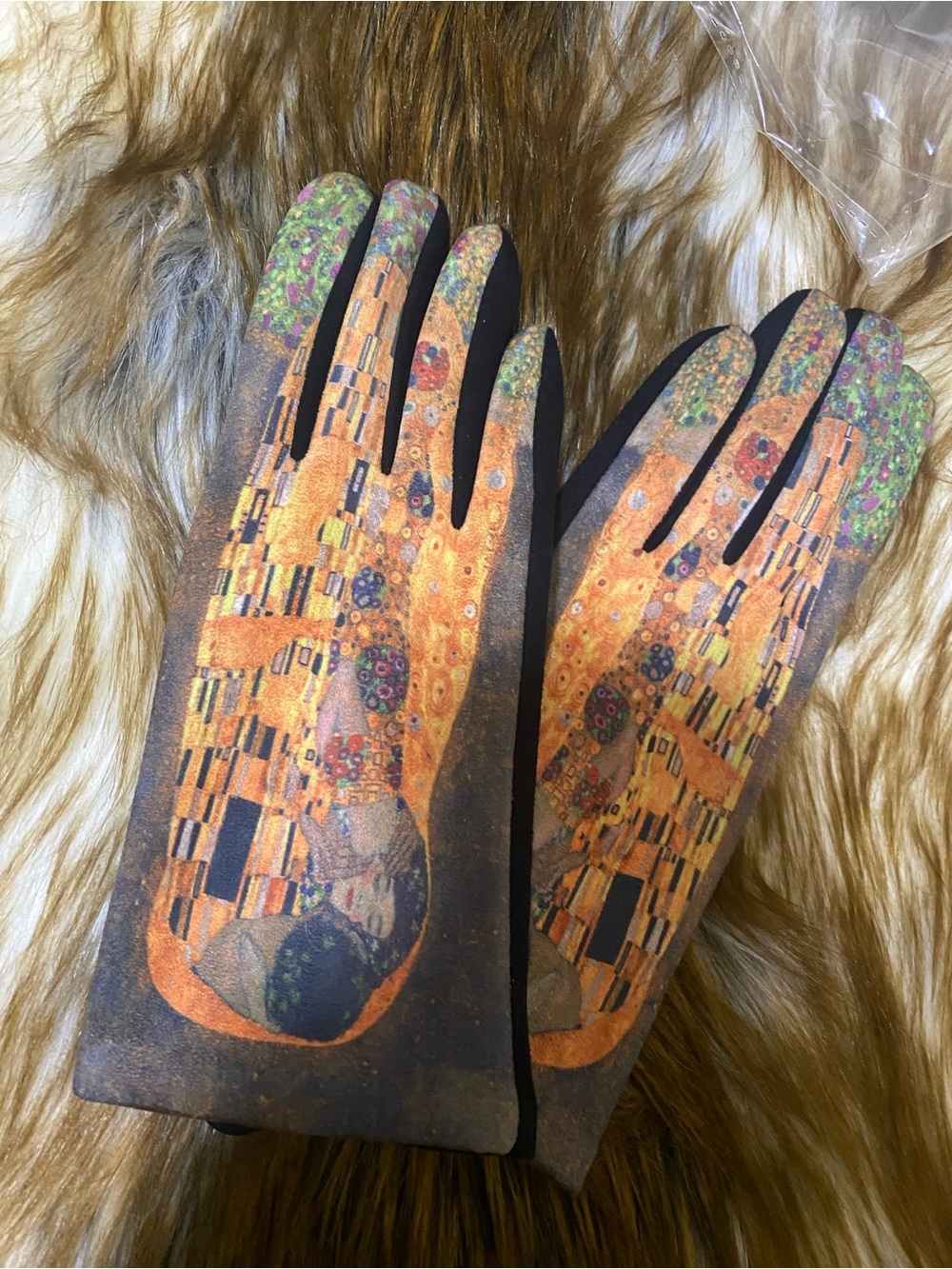 NEW Gustav Klimt Art-Print Fashion Gloves